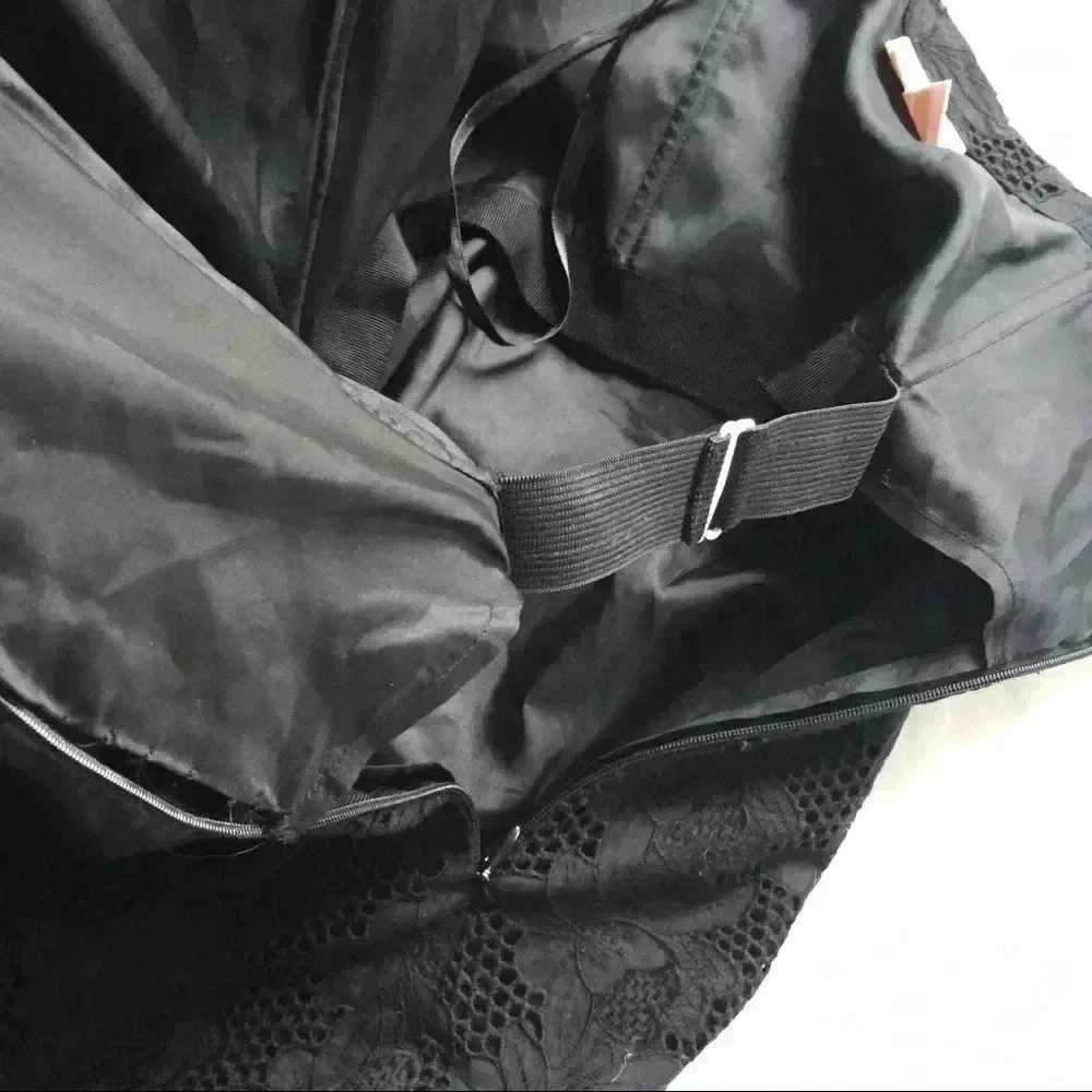 Tracy Reese Eyelet Strapless Black Dress - Picture 6 of 7